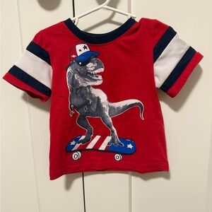 💥$1 bundle add on💥 Red Dinosaur 4th of July shirt